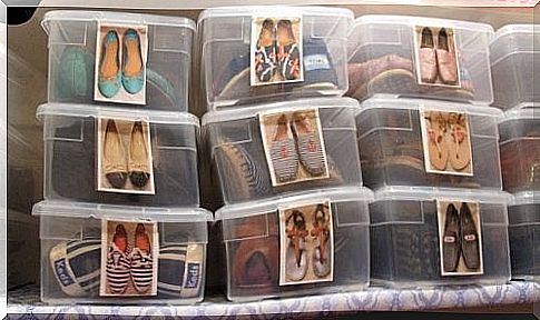 shoe boxes