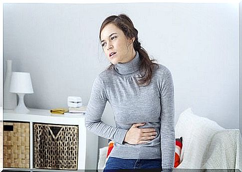 Woman with abdominal pain