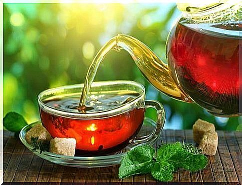 Red clover herbal tea