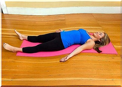 woman shavasana yoga