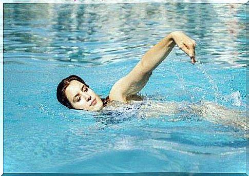 Woman swimming