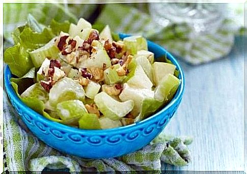 Celery apples and nuts