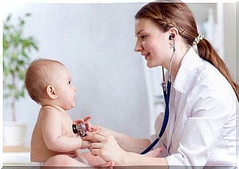 Baby at doctor