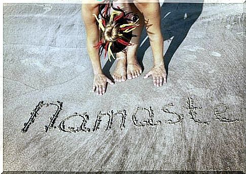 Namaste in the sand