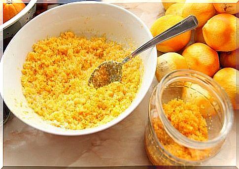 Grated orange peel