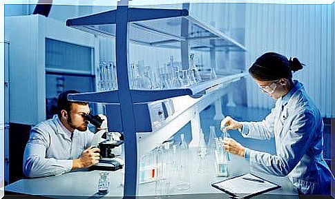 Scientists in a laboratory.