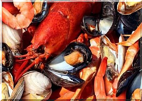 Shellfish and seafood.