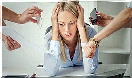 A woman with high stress levels