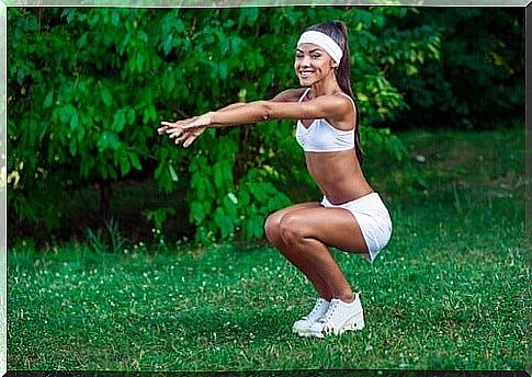 Woman exercising